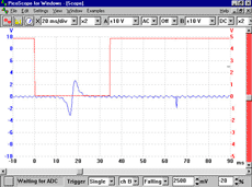 Oscilograma con distribuidor ajustado